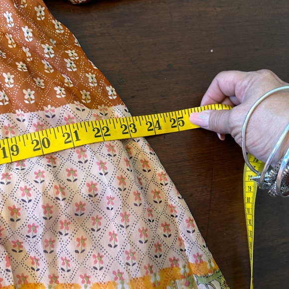 Raga NWT SZ Med Orange Pink V-Neck Sundress - Picture 11 of 13